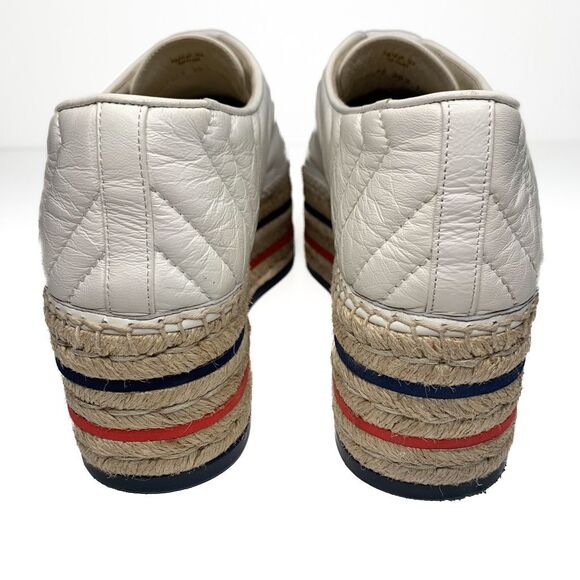 Gucci White Espadrilles with Multicolor Stripes - Picture 10 of 12